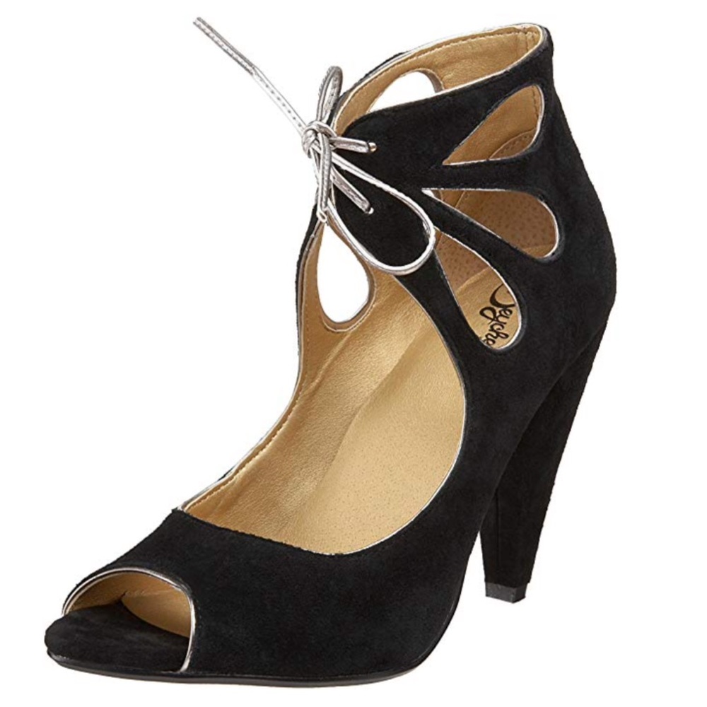 Seychelles Black Leather Tippy Toes Size 7